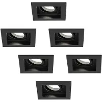 HOFTRONIC™ LED Einbaustrahler Durham 4W 345lm 6500K Schwarz GU10 Dimmbar Schwenkbar 6er Set