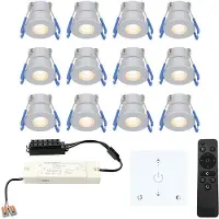 HOFTRONIC™ LED Einbaustrahler Milano Mini 12V 3W 200lm 2700K IP65 Edelstahlfarben