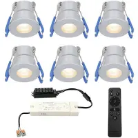 HOFTRONIC™ Milano Mini LED Einbaustrahler 12V 3W 200lm Dimmbar 2700K IP65 Grau