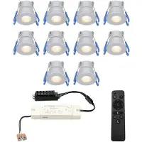 HOFTRONIC™ Milano Mini LED Einbaustrahler 3W 200lm 2700K IP65 Dimmbar 12V Grau