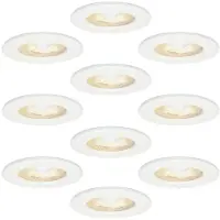 HOFTRONIC™ LED Einbaustrahler 5W 450 Lumen 2700K IP65 Weiß 10er Set