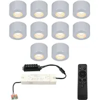 HOFTRONIC™ LED Aufbaustrahler 12V 3W 200lm Dimmbar 2700K IP44 Grau 10er Set