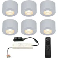 HOFTRONIC™ LED Aufbaustrahler 3W 200lm 2700K IP44 Aluminium 6er Set