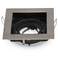 HOFTRONIC™ LED Einbaustrahler 10x10 cm GU10 Fassung Eckig Edelstahl IP20 Schwenkbar