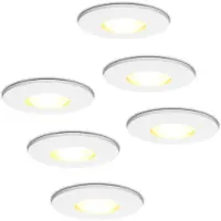 HOFTRONIC™ LED Einbaustrahler 4W 345 Lumen 2700K IP44 Weiß 6er Set