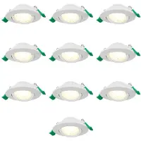 HOFTRONIC™ LED Einbaustrahler 6W 570lm CCT Schwenkbar Weiß 10er Set