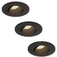 HOFTRONIC™ LED Einbaustrahler Philadelphia 5W IP20 Schwarz 3er Set