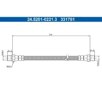 Ate Bremsschlauch [Hersteller-Nr. 24.5201-0221.3] für Mercedes-Benz, Steyr