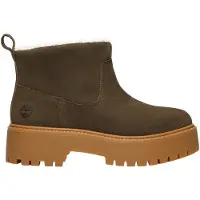 Timberland Chelseaboots "STONE STREETMID WARM LINED BOOT", Damen, Gr. 39,5, Synthetik, braun (schwarz braun full grain), Leder, Schuhe Chelseaboots, Winterstiefel, Winterschuhe, Stiefelette, gefüttert