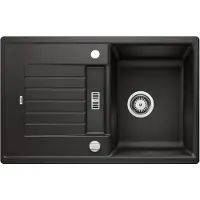 BLANCO Granitspüle "ZIA 45 S", schwarz, B:50cm H:19cm T:78cm, Verbundwerkstoff, Küchenspülen, Granitspüle, erhältlich in mehreren Farben
