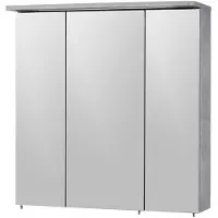 MÖBELPARTNER Spiegelschrank Profil 70,5 x 16 x 72,3 cm steingrau 3-türig