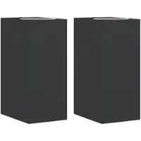 vidaXL Außenwandleuchten 2 Stk. Schwarz Aluminiumdruckguss