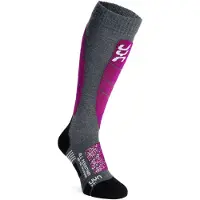 UYN Woman Ski ALL Mountain Socks medium grey melange/purple (G944) 39/40