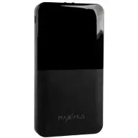 Maxximus Powerbank MX Roth 10.000 mAh, 2xUSB, 10W Li-Po, Schwarz, +