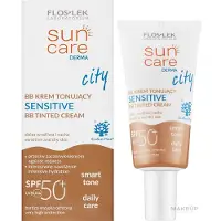 FlosLek Laboratorium Sonnenpflege Derma City Bb Cream mit hohem UV-Schutz für empfindliche Haut LSF 50+ 30 ml
