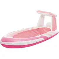 Intex Badeinsel "PINK PARADISE BOAT FLOAT" mit Reparatur-Set und Getränkehalterung