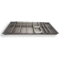 Ninka SOTECH Cuisio Besteckeinsatz transluzent grau mit Messerblock 473 x 1095-1120 x 55 mm für 120 cm Schrankbreite