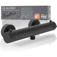 Eisl CLAUDIO Thermostat Duscharmatur, Schwarz matt