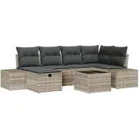 vidaXL Sofa Set 6 stk. Poly-Rattan