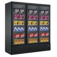 A&S polarny Gastro Tiefkühlschrank | Lagertiefkühlschrank | 3 Glastüren | Schwarz | 1900 Liter | -22 bis -18 °C | Gewerbe Gefrierschrank
