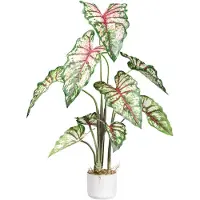 Creativ Green Künstliche Zimmerpflanze "Syngonium" mit außergewöhnlichem Blattwerk