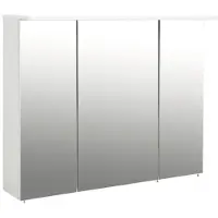 MÖBELPARTNER Spiegelschrank Profil 100,5 x 16 x 72,3 cm weiß 3-türig