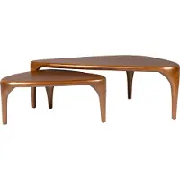 Zuiver Isla Couchtisch Organisch Holz Natural 2er-Set