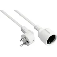 GOOD CONNECTIONS Verlängerung Schutzkontakt-Stecker Typ E+F (CEE 7/7, gewinkelt) an Buchse Typ F (CEE 7/3, gerade), w