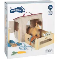 Small Foot Spielset Pferd mit Stall in der Tasche