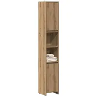 vidaXL Badschrank Artisan-Eiche 30x30x183,5 cm Holzwerkstoff