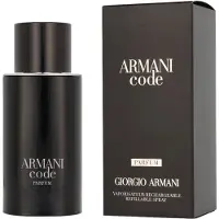 Giorgio Armani Code Parfum, Männer, 75 ml, Nachfüllbare Flasche, Bergamotte, Muskatellersalbei, Iris, Zedernholz, Tonka-Bohne