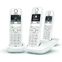 Gigaset AS690 Trio, Analoges/DECT-Telefon, Kabelloses Mobilteil, 100 Eintragungen, Weiß