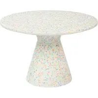 Zuiver Victoria Couchtisch, rund, aus recyceltem Terrazzo, 50x50x32 cm, für Innen- & Außenbereich