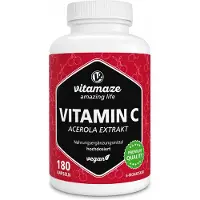 Vitamaze Vitamin C 160 mg Acerola Extrakt pur vegan Kapseln 180 St