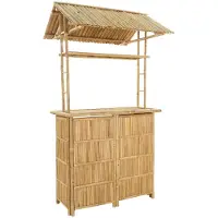 vidaXL Outdoor Bartisch Natur 115 x 95 x 214 cm Bambus