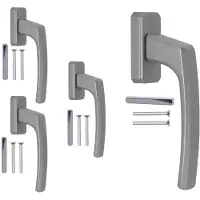 Famanu Ergonomische Fenstergriffe Silber Aluminium 4 Stück