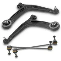 BESTPRICE 2x Querlenker + 2x Koppelstangen vorne [Hersteller-Nr. 40379091] für Abarth, Fiat, Ford