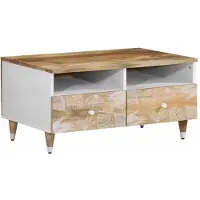vidaXL Couchtisch 80x54x40 cm Massivholz Mango