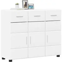 vidaXL Sideboard FLORIN 88,5 x 30,5 x 73 cm Weiß Holzwerkstoff