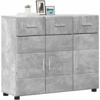 vidaXL Sideboard FLORIN 88,5 x 30,5 x 73 cm Beton Grau Holzwerkstoff