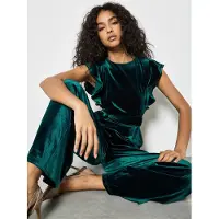 Apricot Jumpsuit "Partyjumpsuit" mit Bindeband, aus Samt
