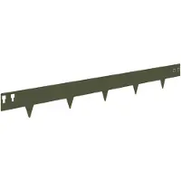 vidaXL Raseneinfassung 20 stk. 100 x 12 cm Stahl Olivgrün