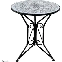 HTI Gartentisch Metall Schwarz Byzanz