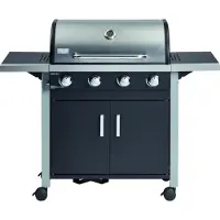 Enders Mr. GARDENER Gasgrill-Wagen „NORTH BAY 4 SK“, 4 Brenner, Seitenkocher, 12,8 kW, Grillfläche: 71 x 42 cm