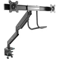StarTech.com .com Doppel Monitorarm - 2x USB 3.0 Anschlüsse - Tüllen- / Schreibtischklemmenhalterung, Klemme, 16 kg, 43,2 cm (17"), 81,3 cm (32"), 100 x 100 mm, Schwarz