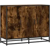 vidaXL Sideboard Räuchereiche 94x35x76 cm Holzwerkstoff