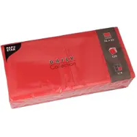 Papstar 150 Servietten "DAILY Collection" 1/4-Falz 32 cm x 32 cm Rot