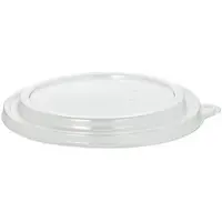Papstar Starpak 300 Deckel für Salatschalen To Go, PET rund Ø 18,4 cm · 2 cm klar