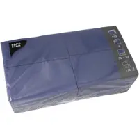 Papstar 250 Servietten, 3-lagig 1/8-Falz Dunkelblau
