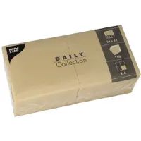 Papstar "DAILY Collection" Servietten 1/4-Falz 24 cm x 24 cm Sand